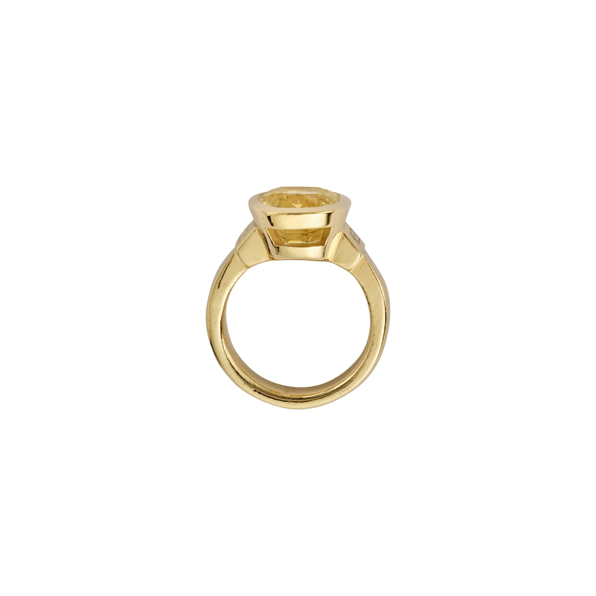 KALINDA Gold Yellow Sapphire & Diamond Ring
