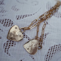 Gold Diamond Midnight Keeper's Heart Trace Chain Necklace