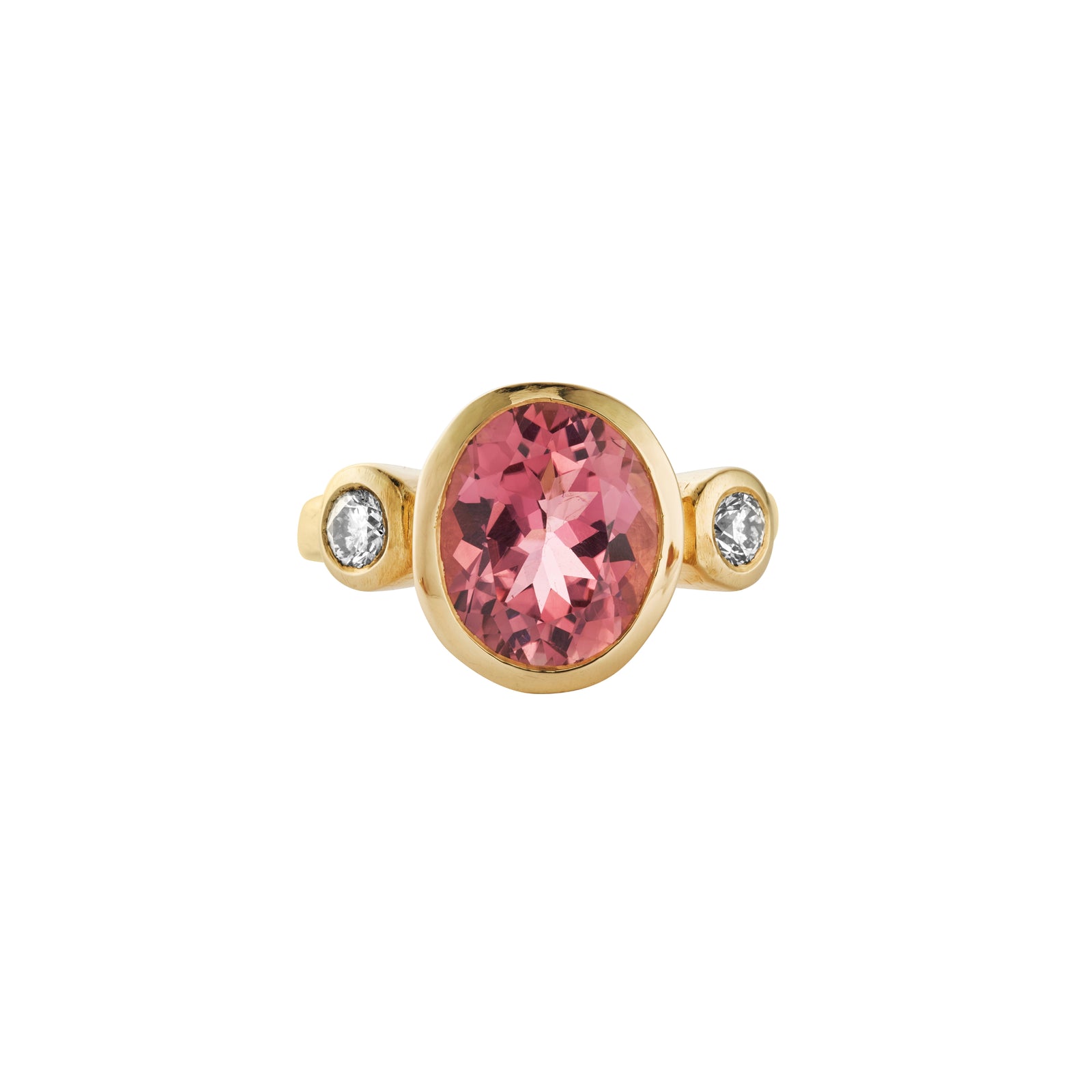 LALITA Gold Pink Tourmaline & Diamond Ring