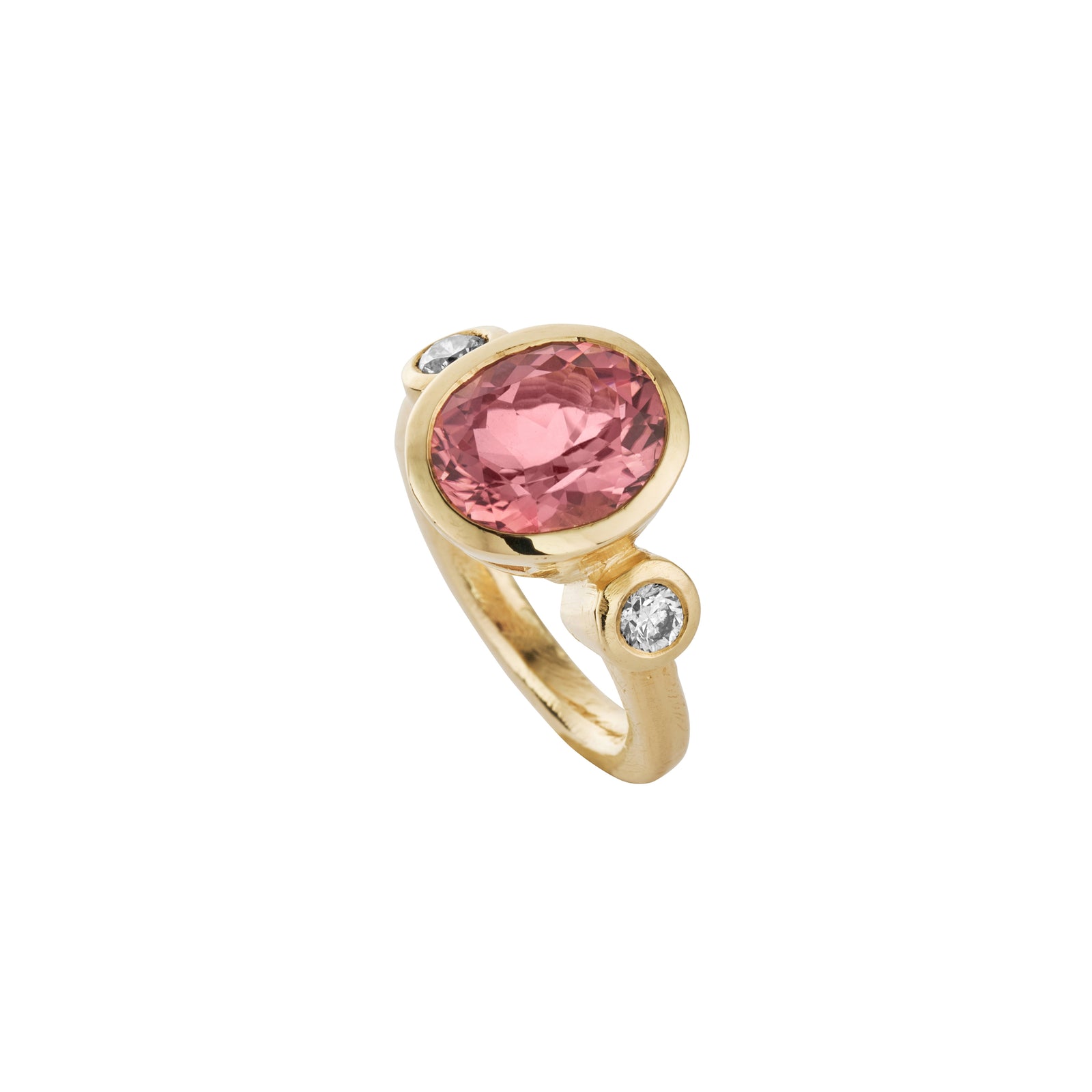 LALITA Gold Pink Tourmaline & Diamond Ring