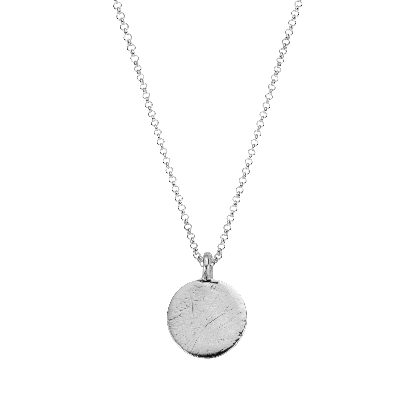 Silver Large Moon Necklace