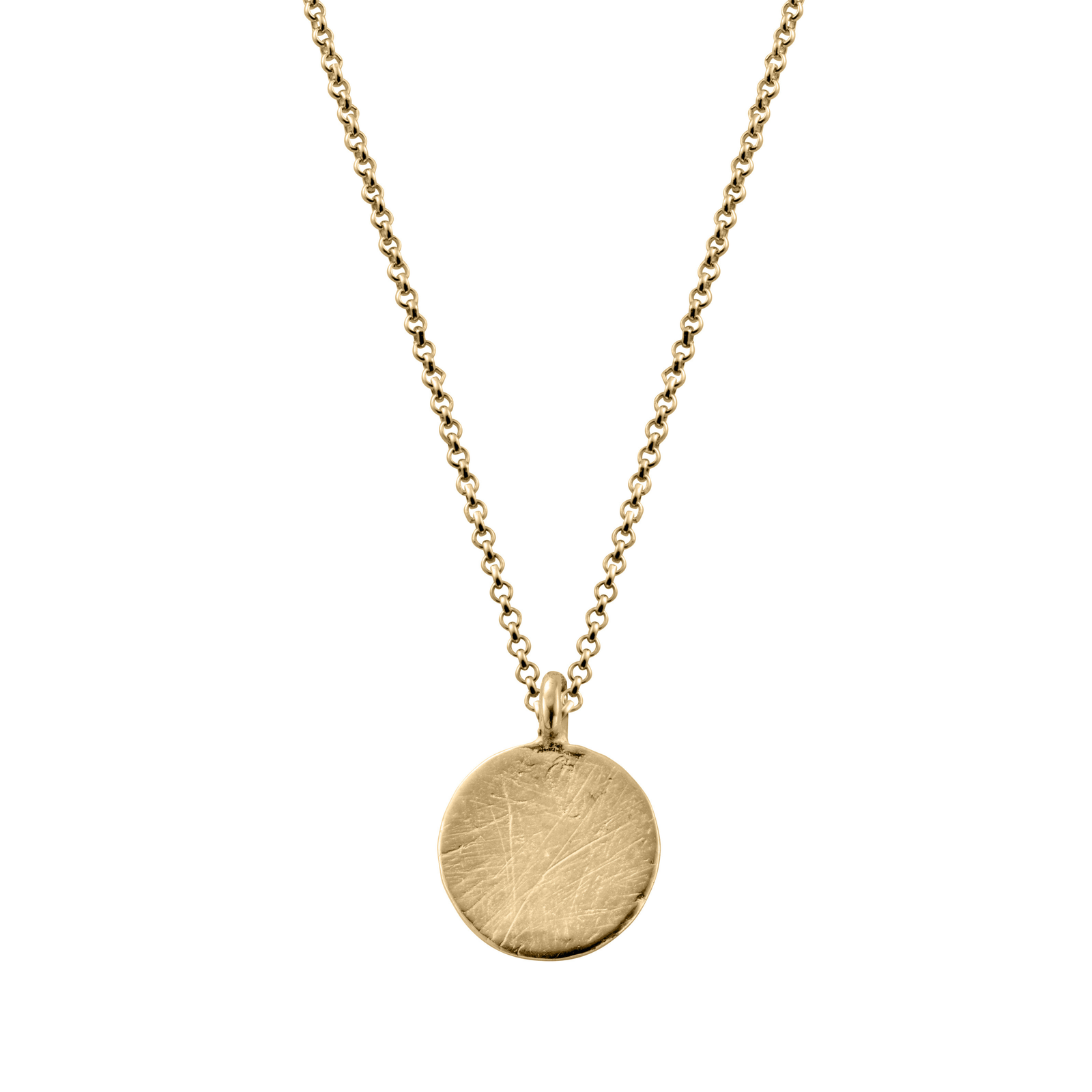 Gold Large Moon Necklace
