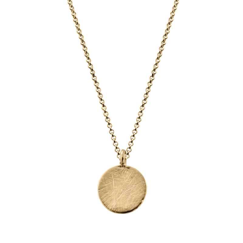 Gold Large Moon Necklace
