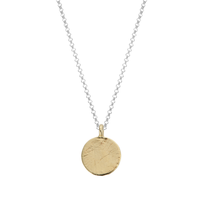 Silver & Gold Large Moon Necklace
