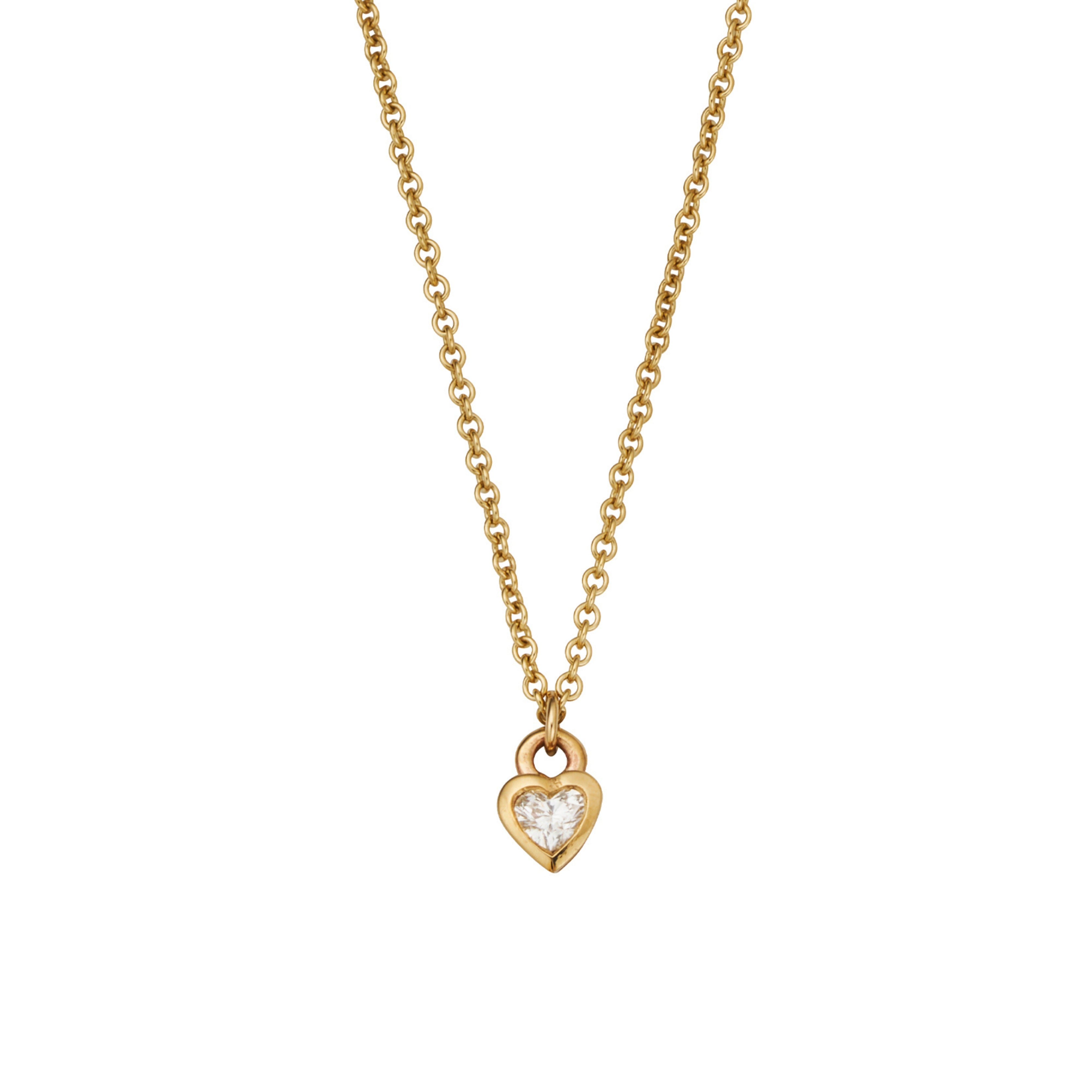 LIBI Gold Diamond Tiny Heart Necklace – Daniella Draper