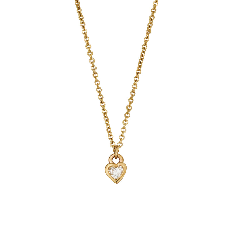 LIBI Gold Diamond Heart Necklace