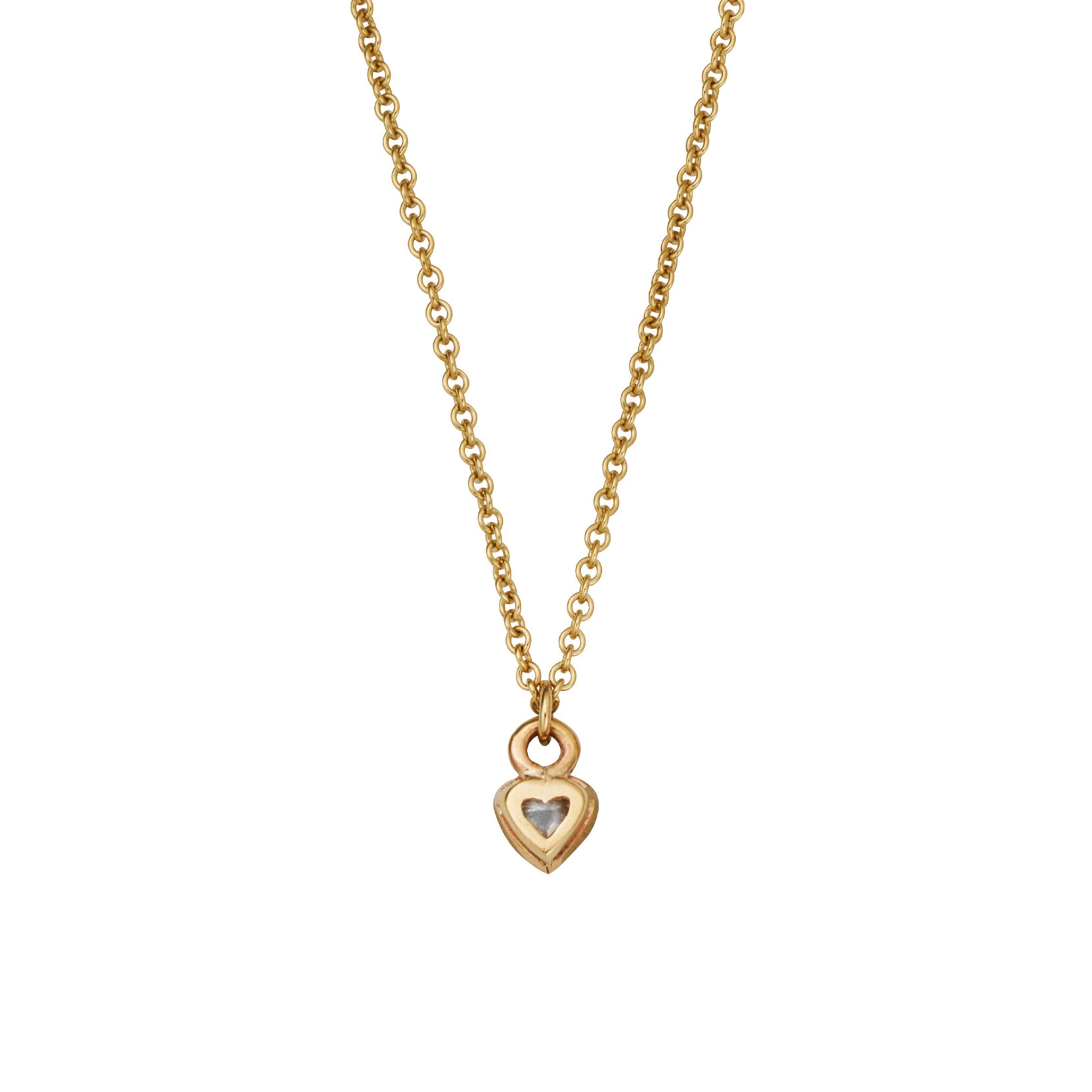 LIBI Gold Diamond Heart Necklace