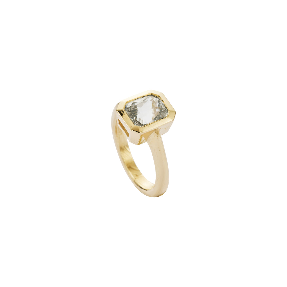 LUMIRA Gold White Sapphire Ring