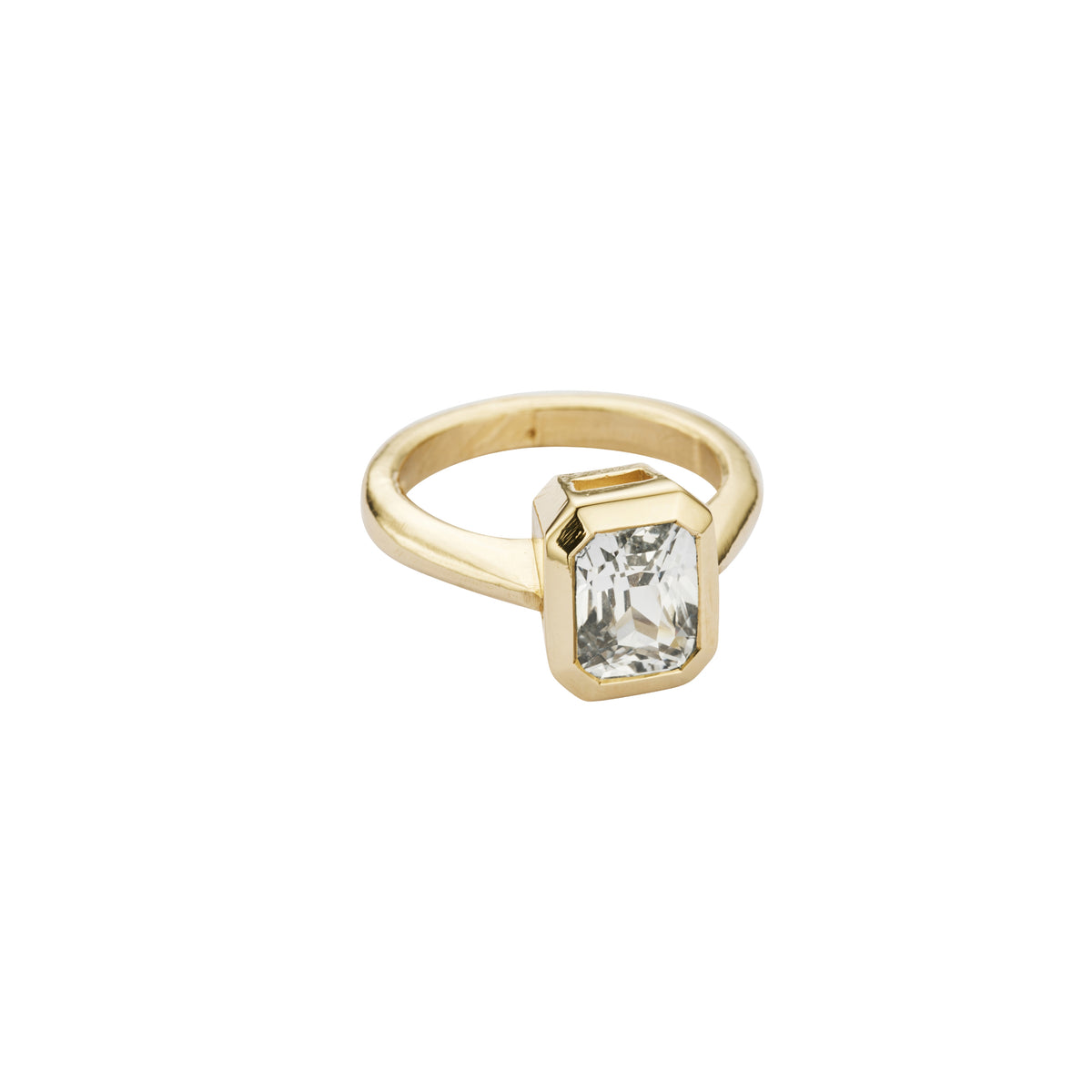 LUMIRA Gold White Sapphire Ring