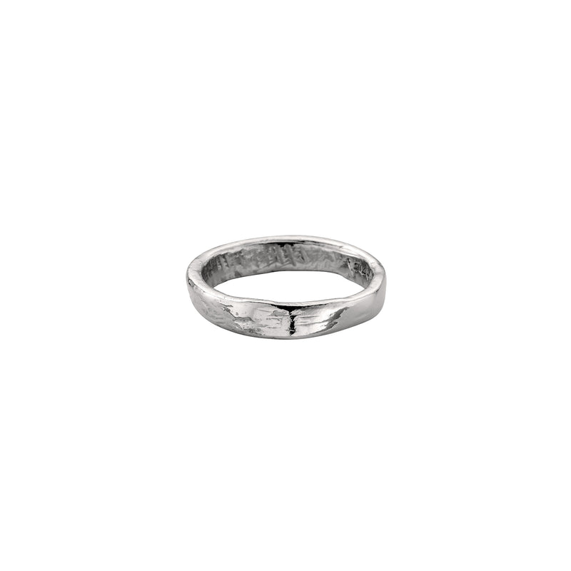 Ladies' 9ct White Gold Midi Posey Ring