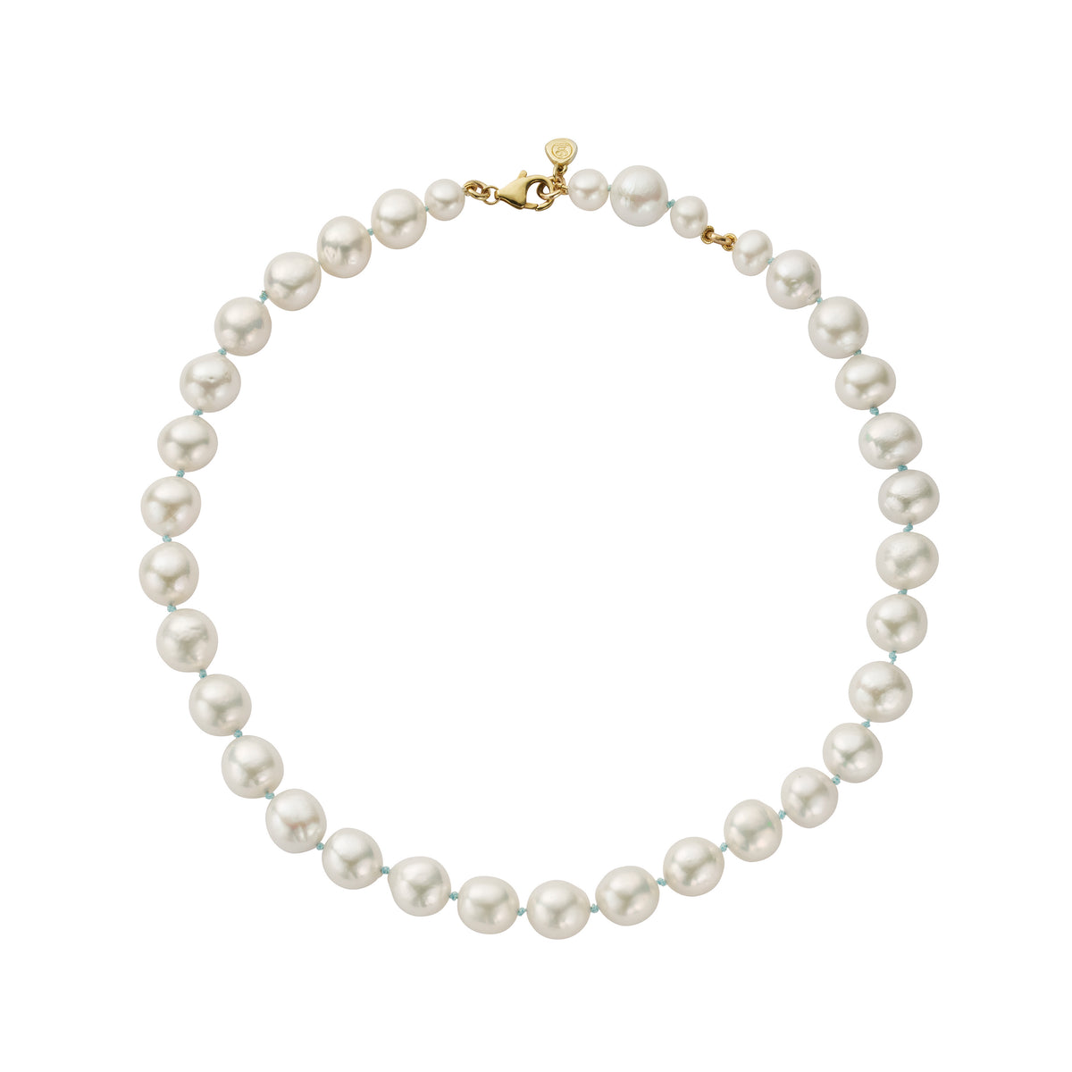 Gold Maxi White Holiday Pearl Necklace