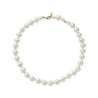 Gold Maxi White Holiday Pearl Necklace