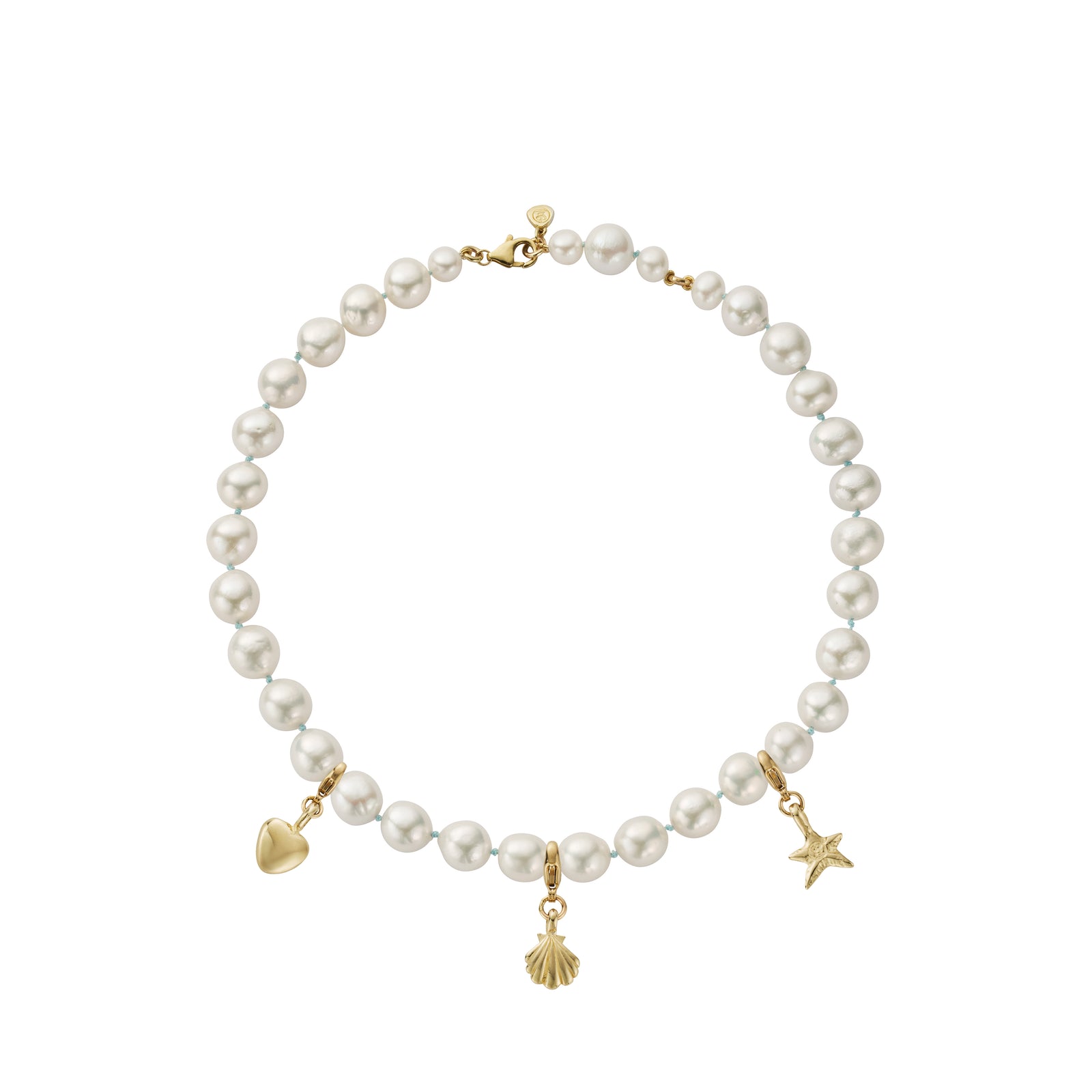 Gold Maxi White Holiday Pearl Necklace