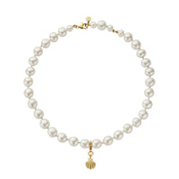 Gold Maxi White Holiday Pearl Necklace