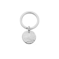 Silver Large Moon Keyring