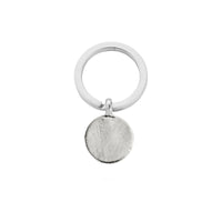 Silver Large Moon Keyring