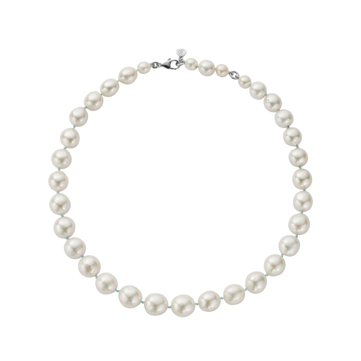 Silver Maxi White Holiday Pearl Necklace