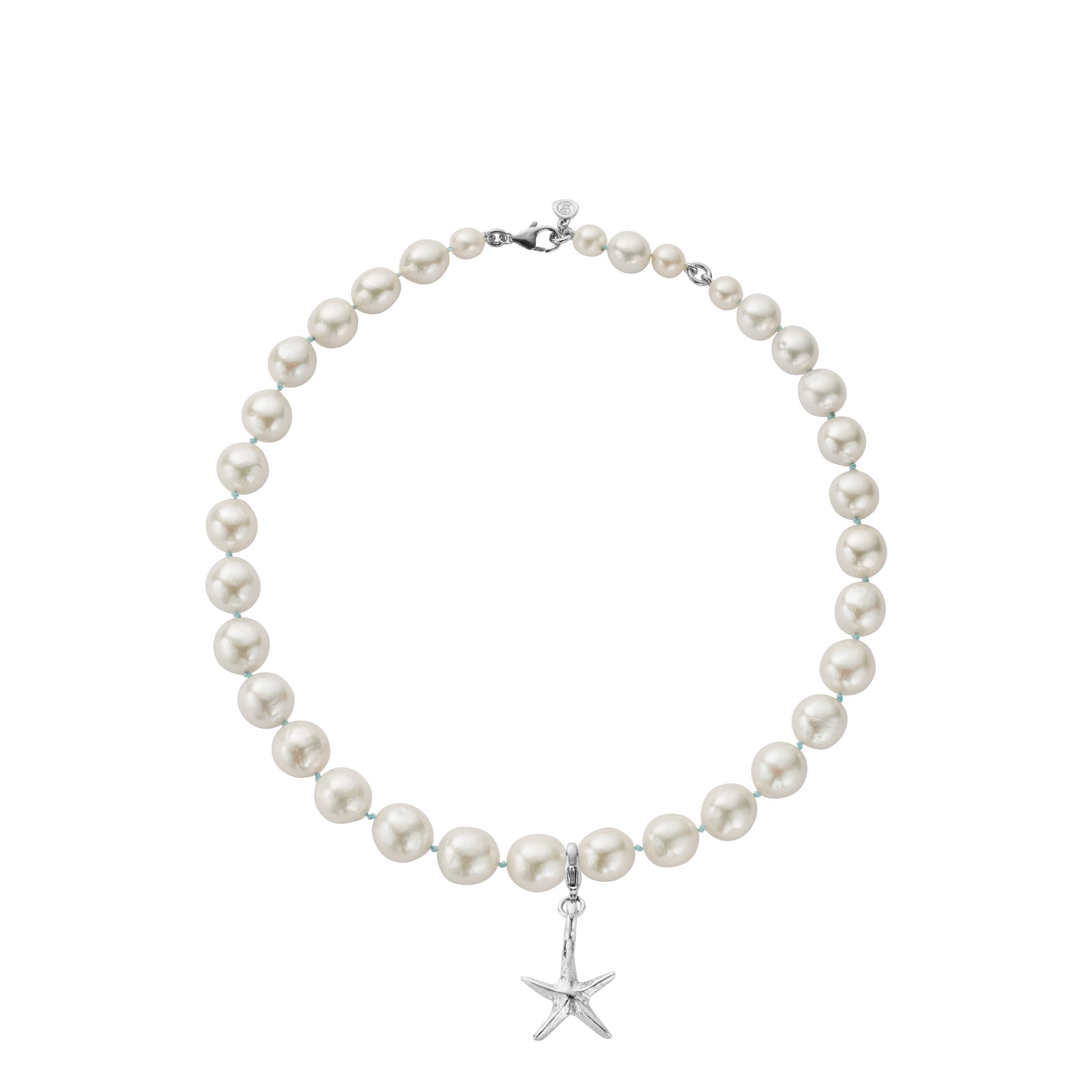 Silver Maxi White Holiday Pearl Necklace