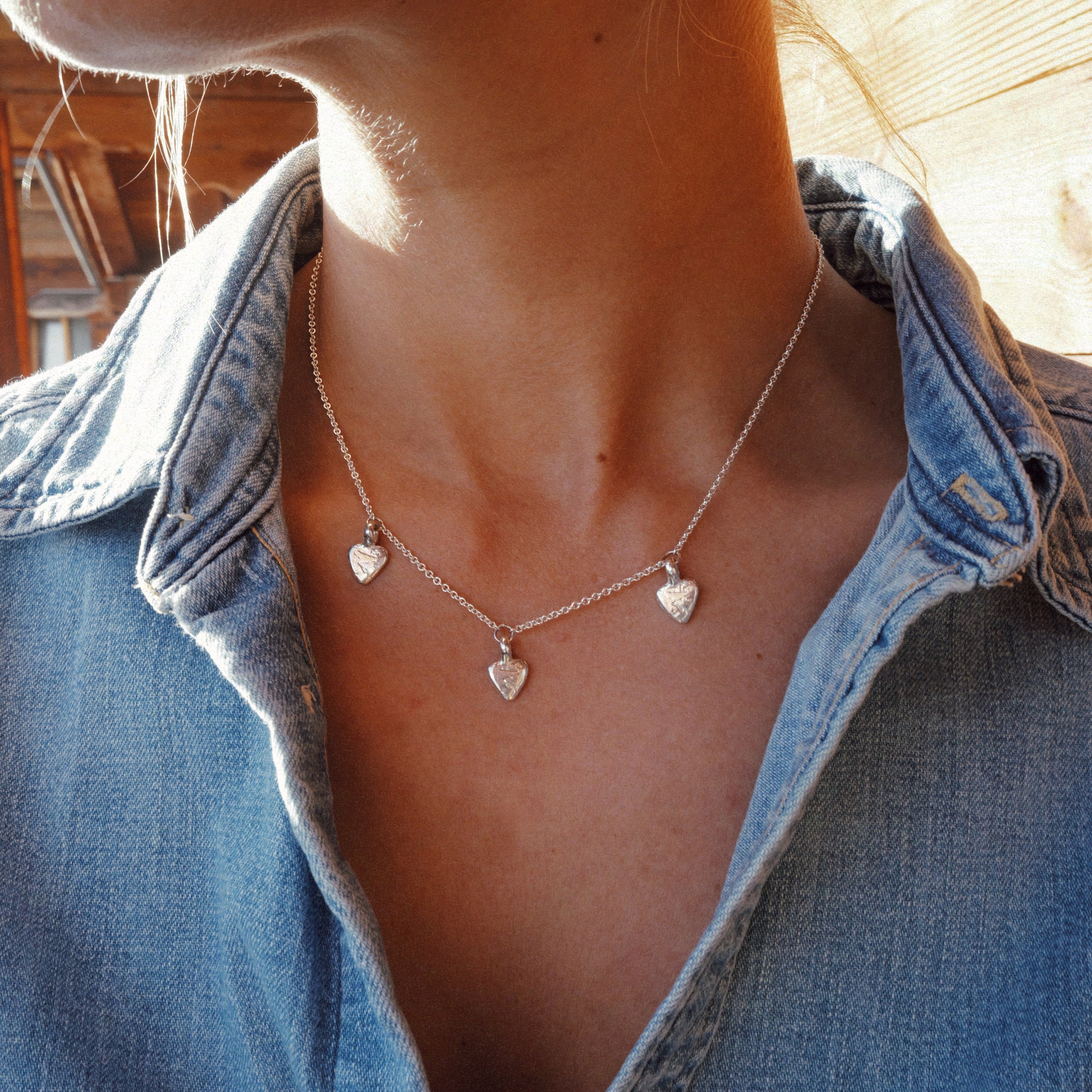 Silver Trio Baby Heart Gift Set