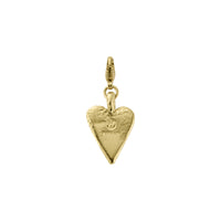 Gold Midi Heart Lobster Charm