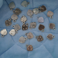 Silver Trio Diamond Midnight Keeper's Heart Earring Charms