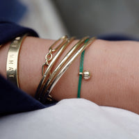 Gold DD Tennis Ball Cord Bracelet