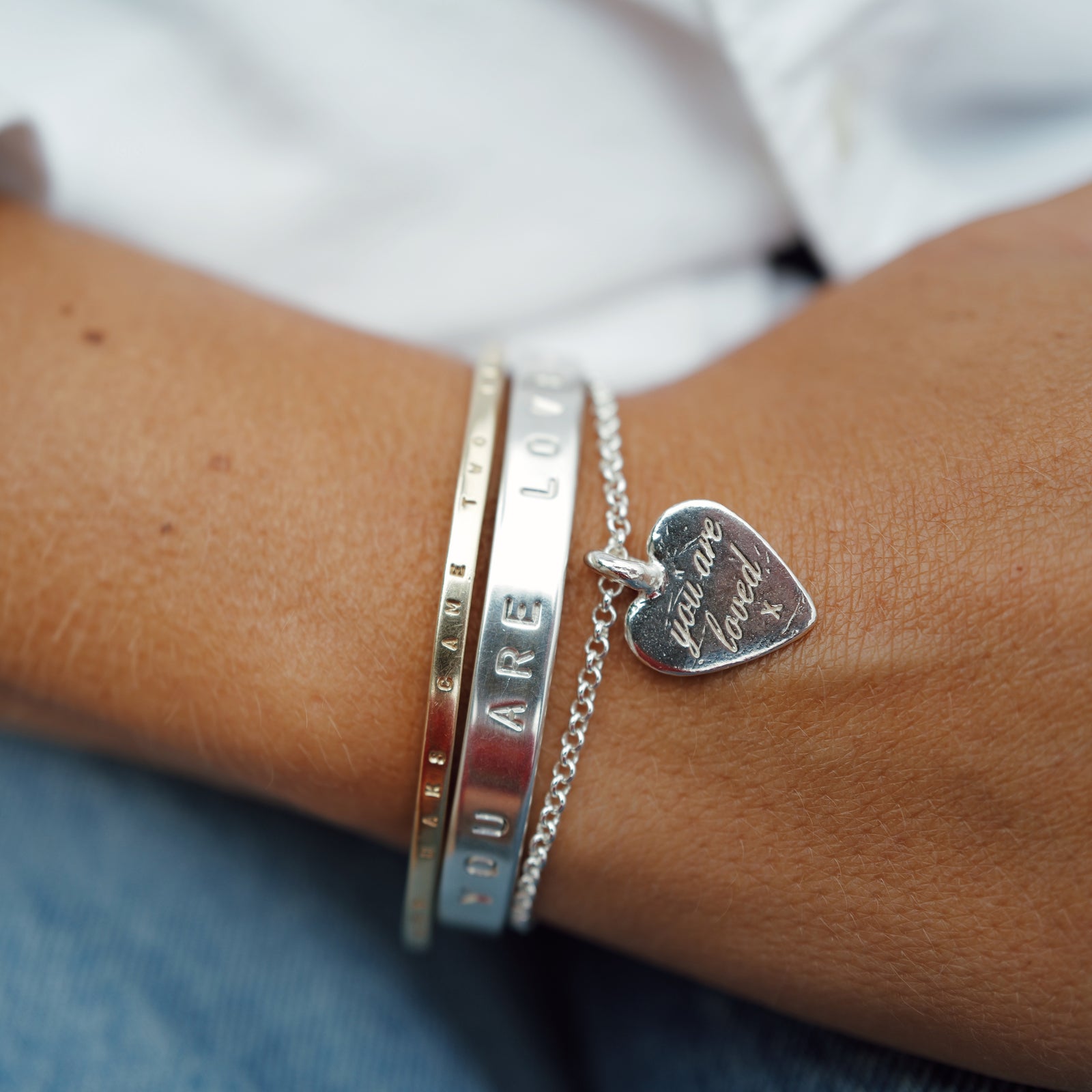 Silver Medium You Are Loved Gift Set