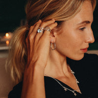 Silver Crescent Moon Gift Set