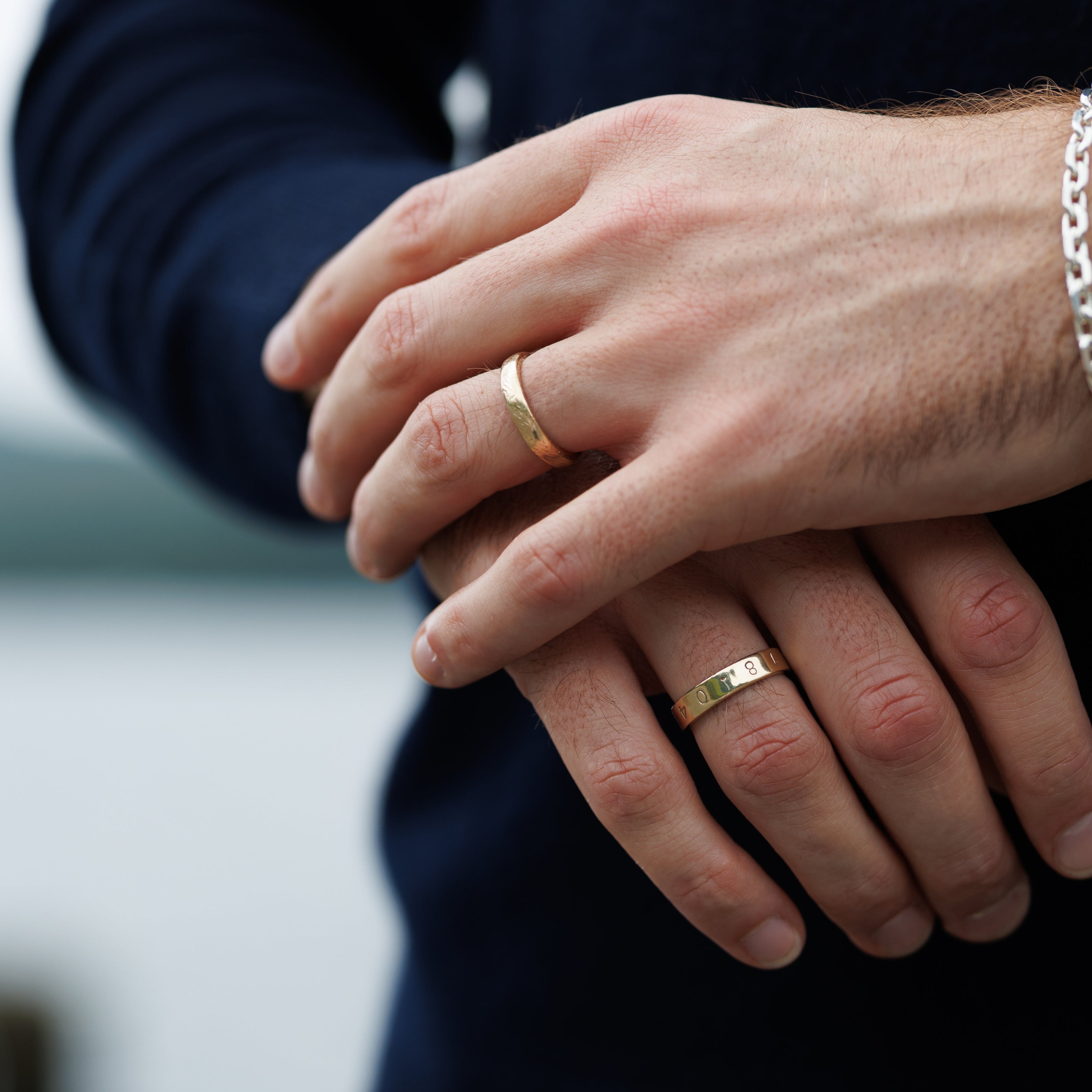 Men's 9ct Gold Mini Posey Ring