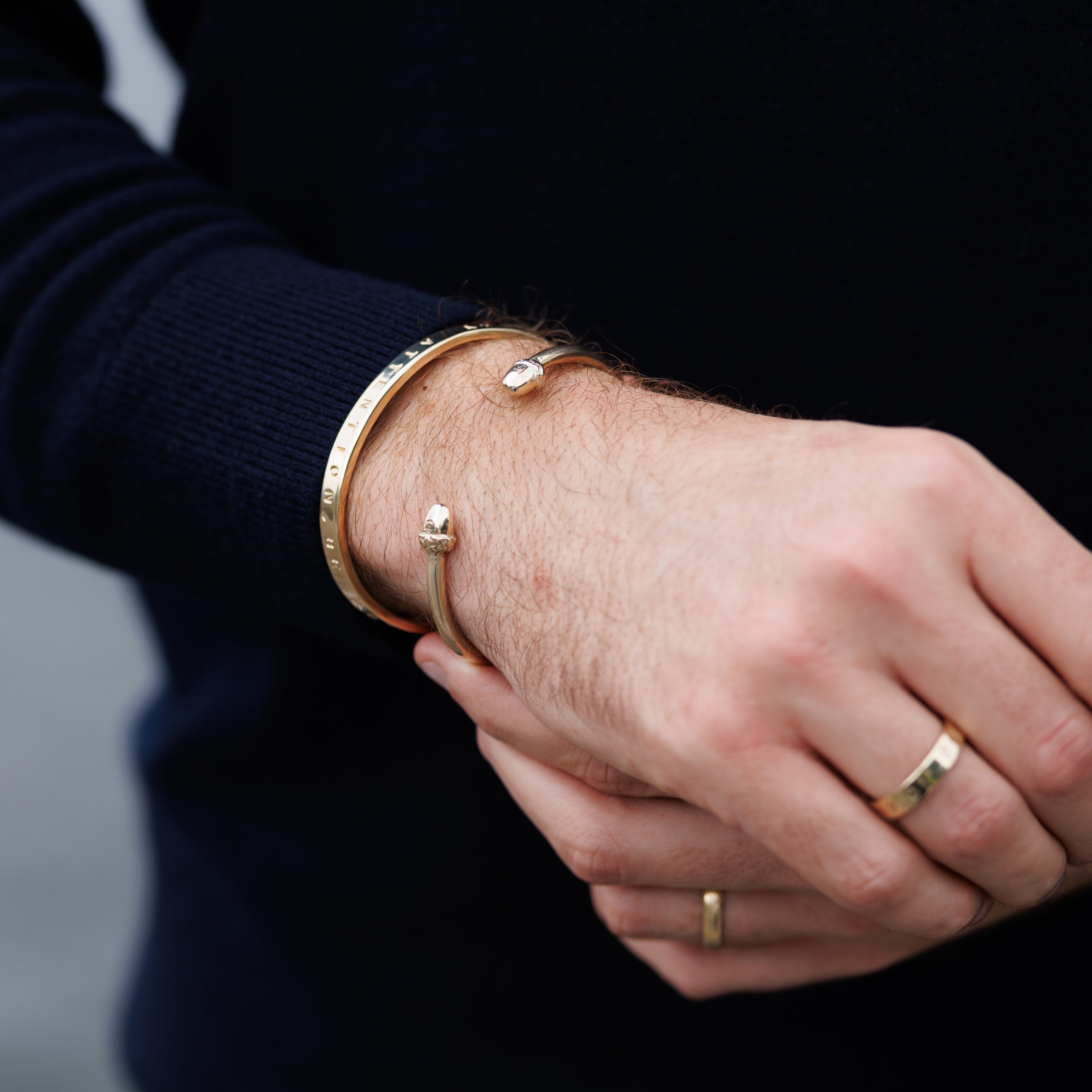 Men's Gold Luxury Signature Bangle
