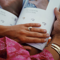'The Heirloom' 9ct Gold Emerald 1ct Lab Grown Diamond Bezel Engagement Ring