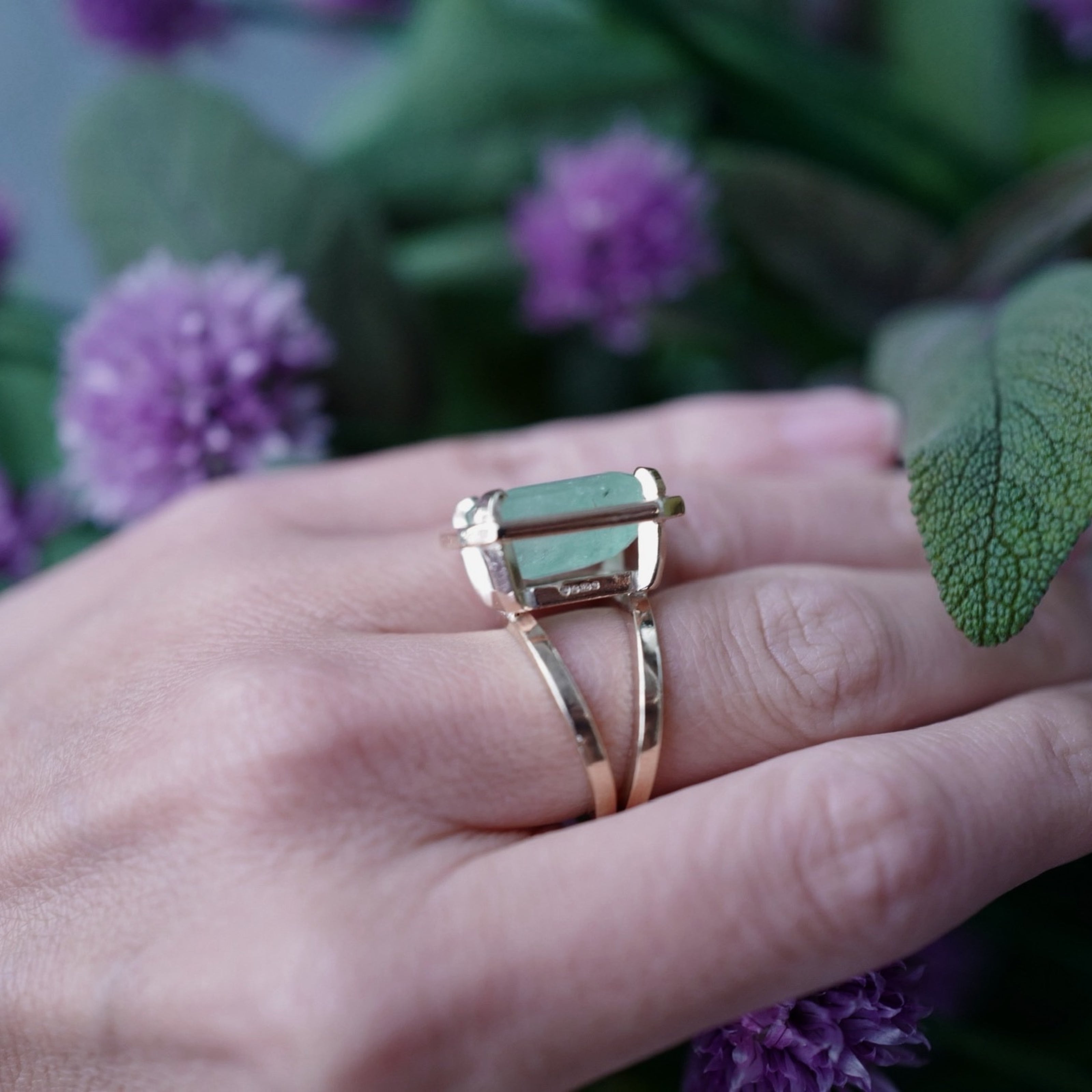 MIDORI Gold Emerald Ring