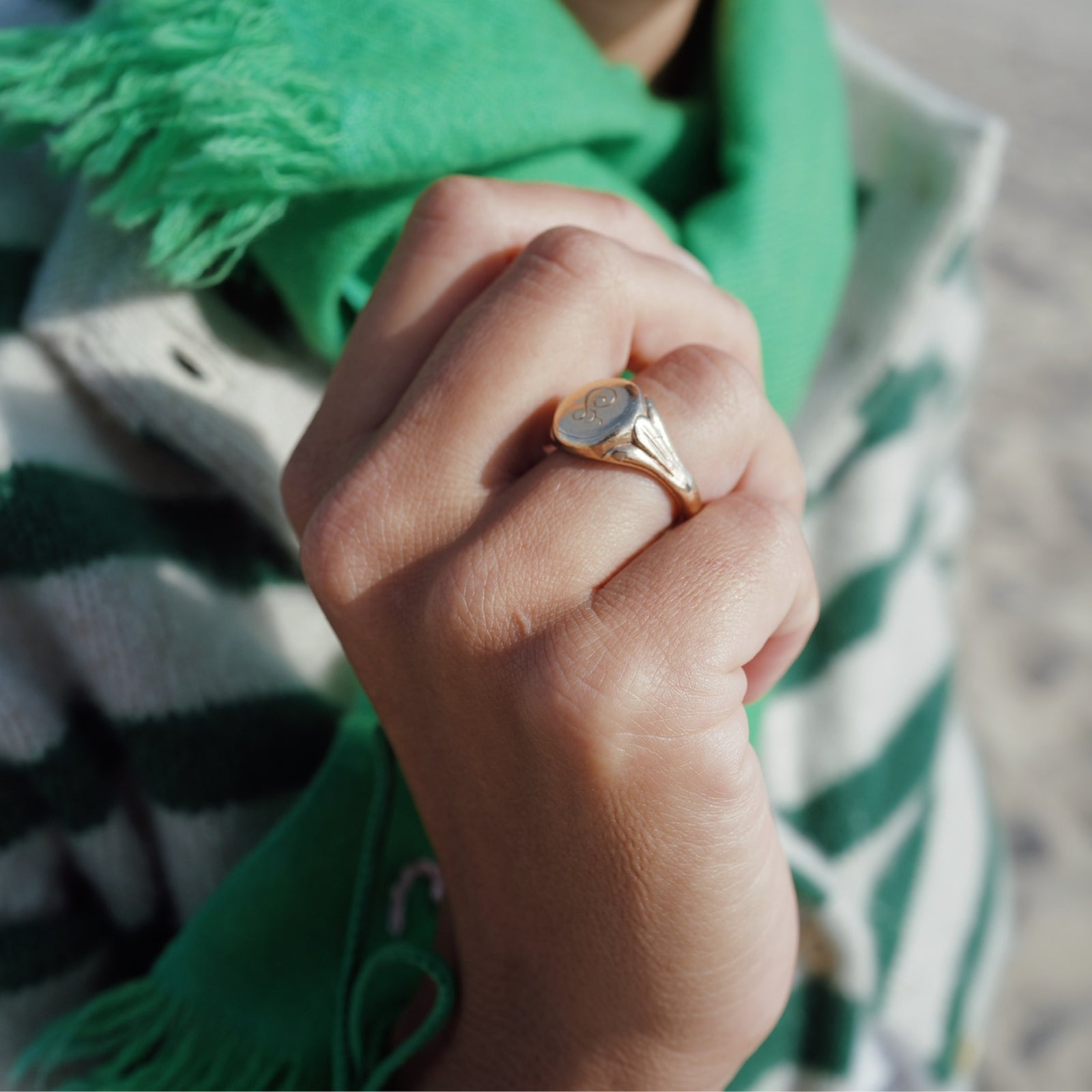 Gold Grandfather Signet Ring