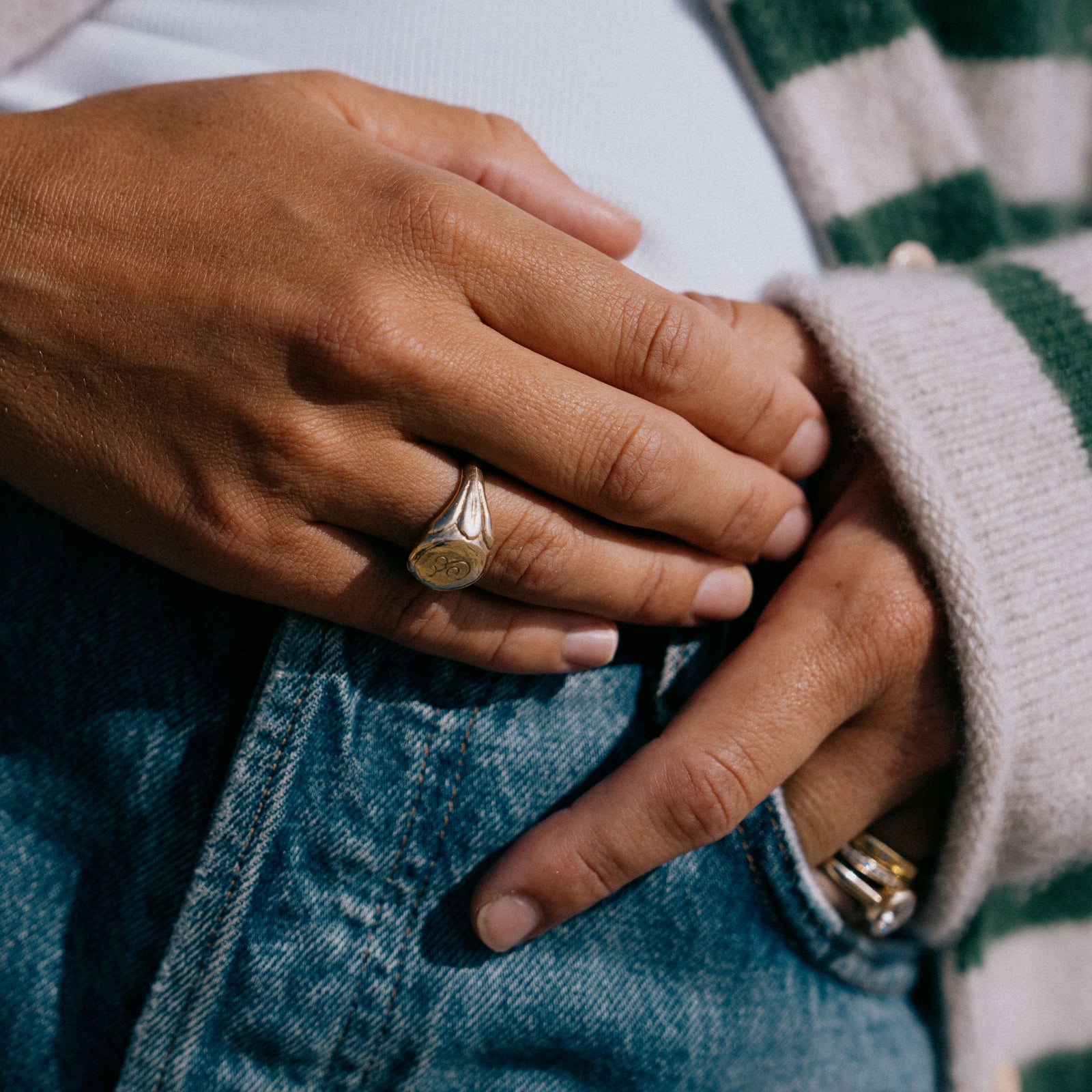 Gold Grandfather Signet Ring
