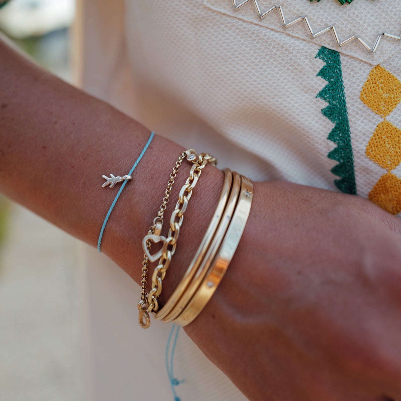 Gold Build Your Own Fixed Chain Bracelet