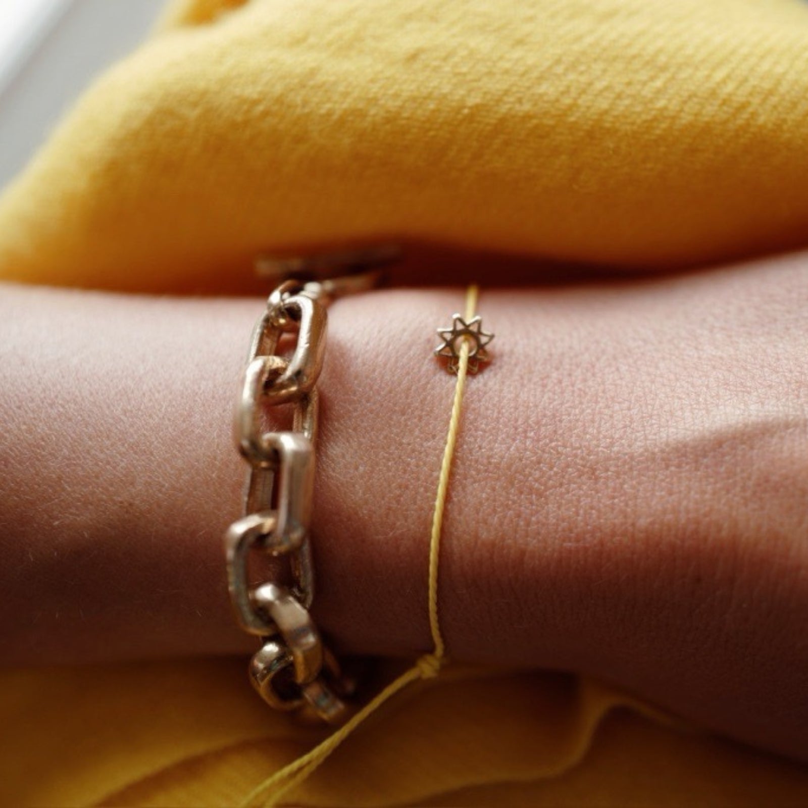 Gold Sunshine Cord Bracelet