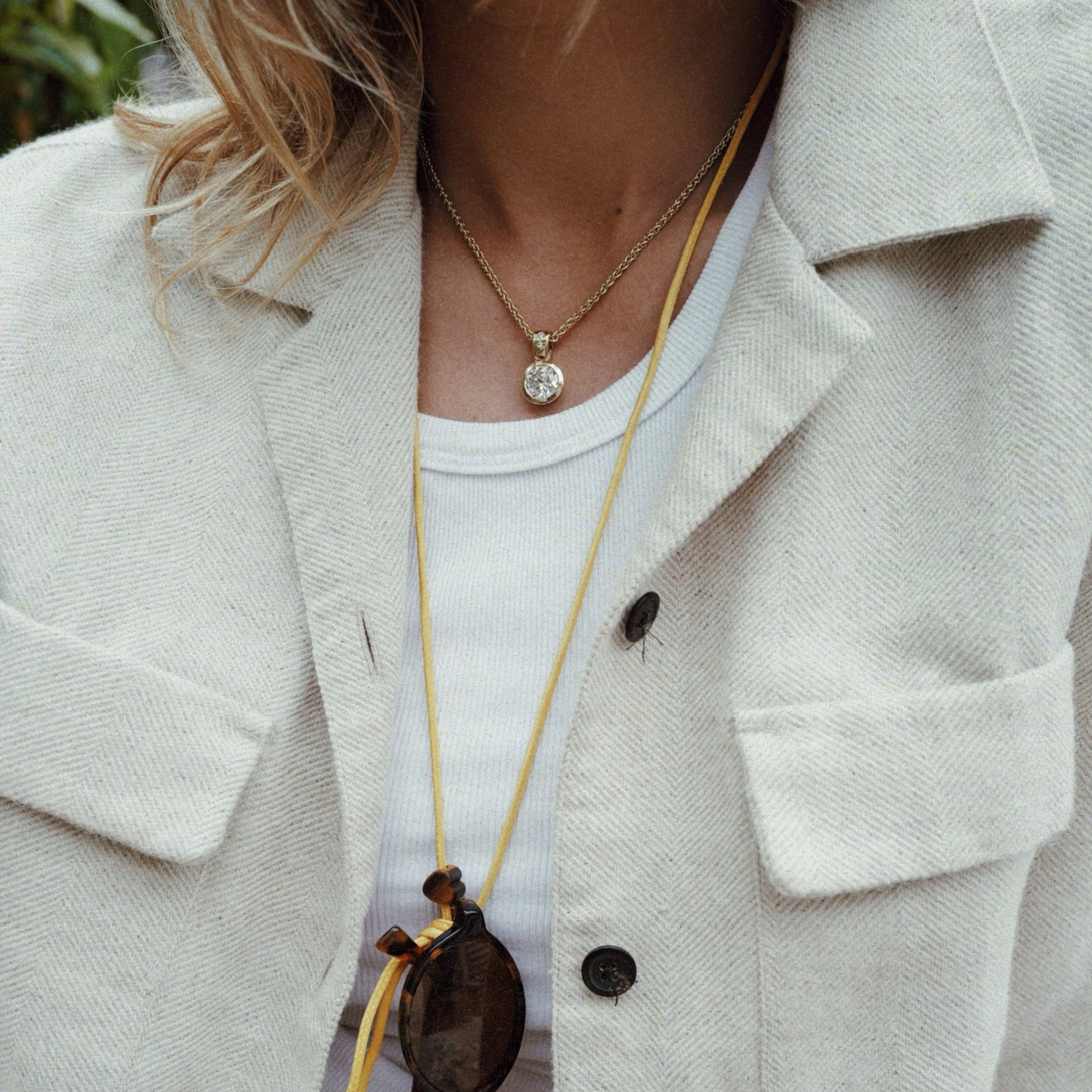 INARA Gold Lab Grown Diamond Spiga Chain Necklace