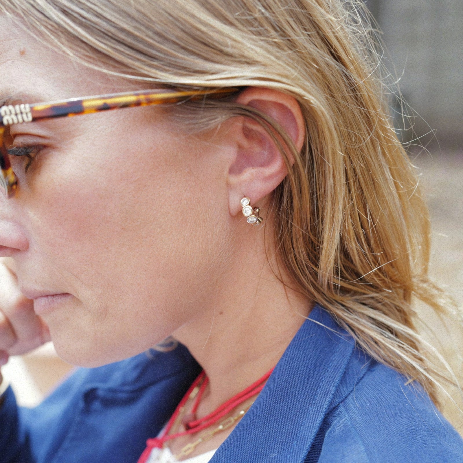 Quintessence Gold Diamond Hoop Earrings