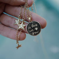 Gold Diamond 'In Love We Grow' Necklace