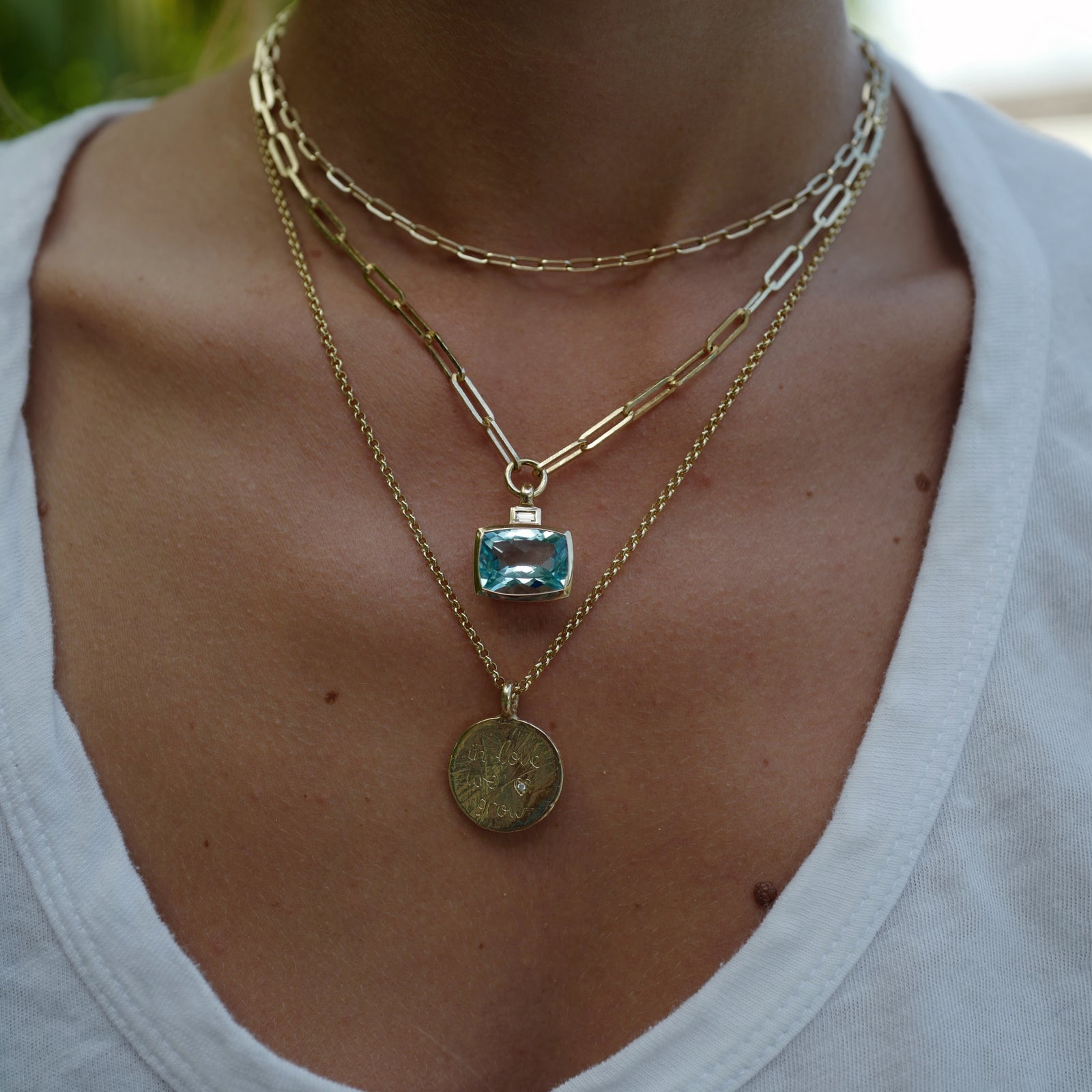 Gold Diamond 'In Love We Grow' Necklace