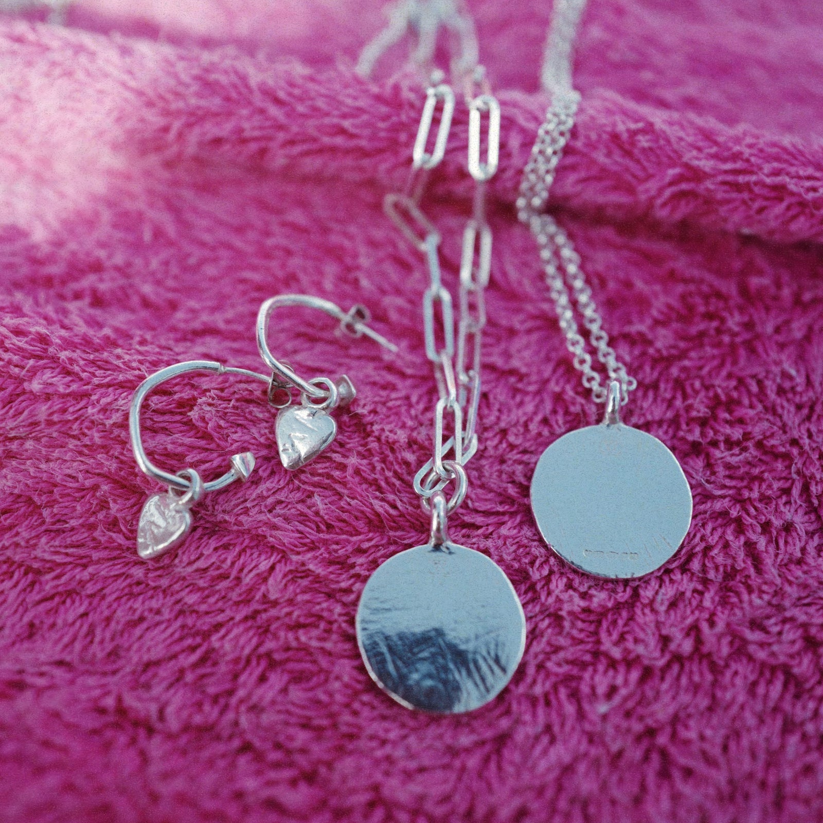Silver Baby Heart Earring Charms