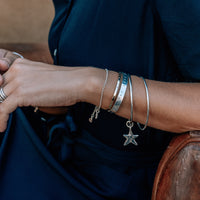 Silver Maxi Star Bangle