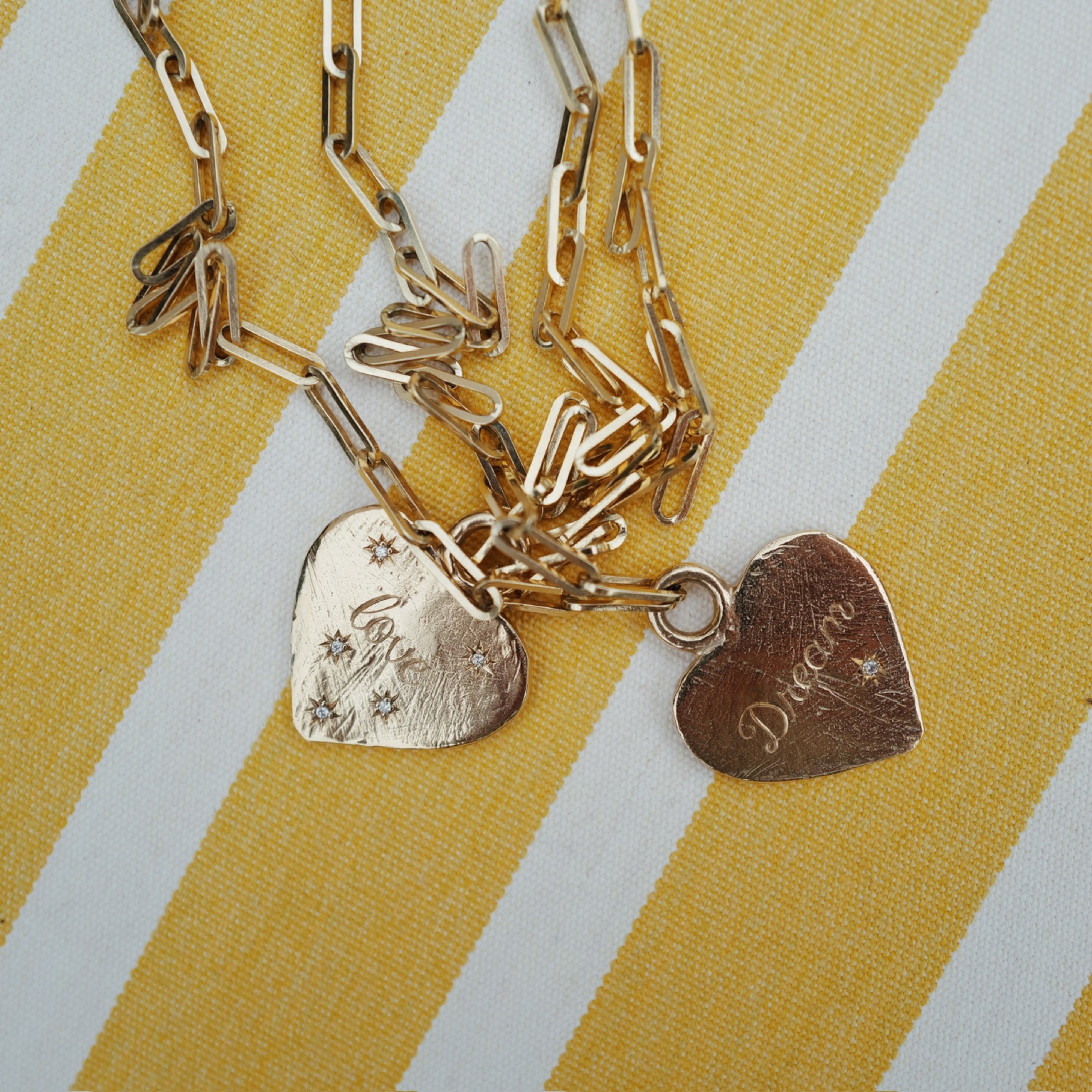 Gold 'Starry Night' Keeper's Heart Trace Chain Necklace – Daniella