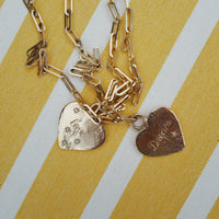 Gold Diamond Midnight Keeper's Heart Trace Chain Necklace