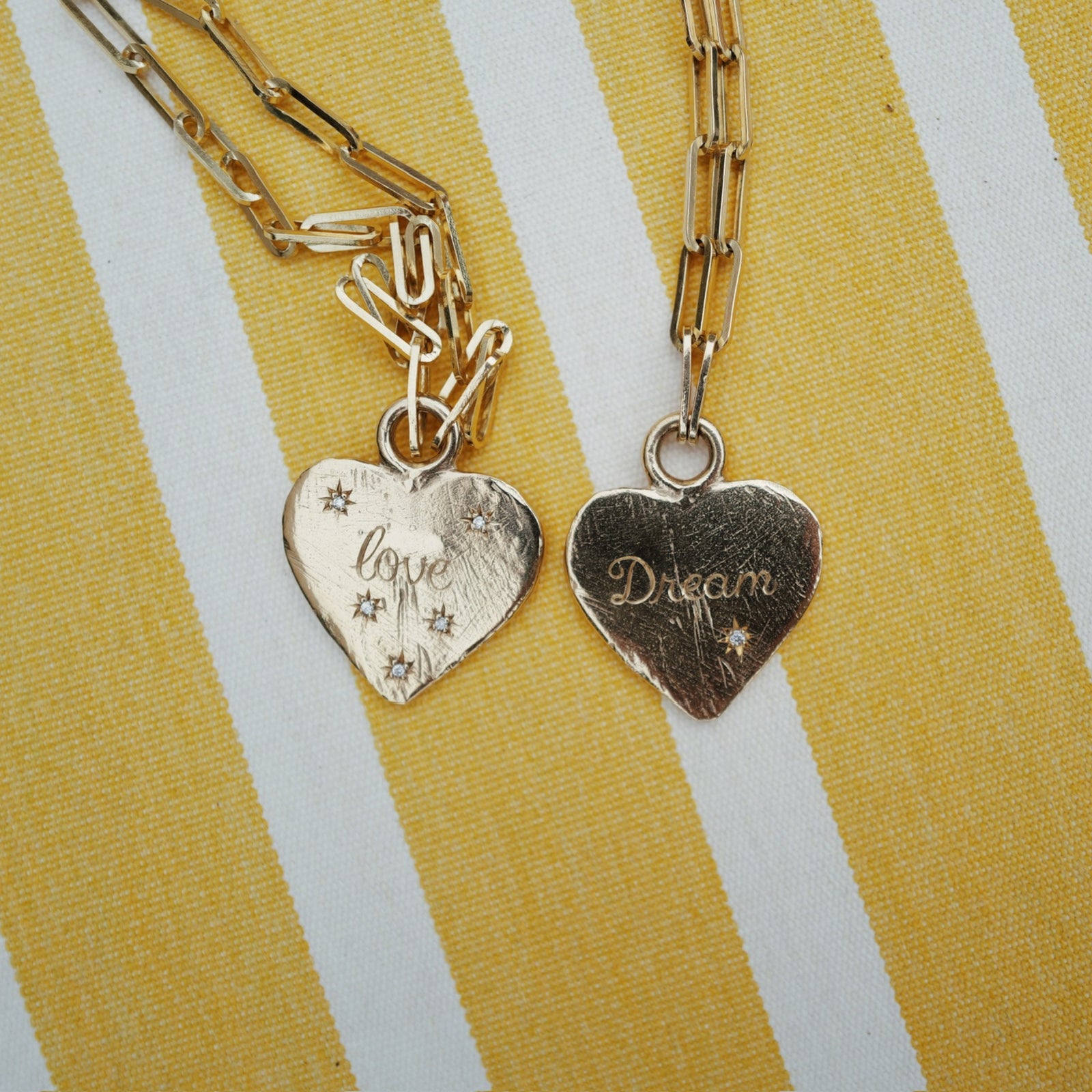 Gold 'Starry Night' Keeper's Heart Trace Chain Necklace