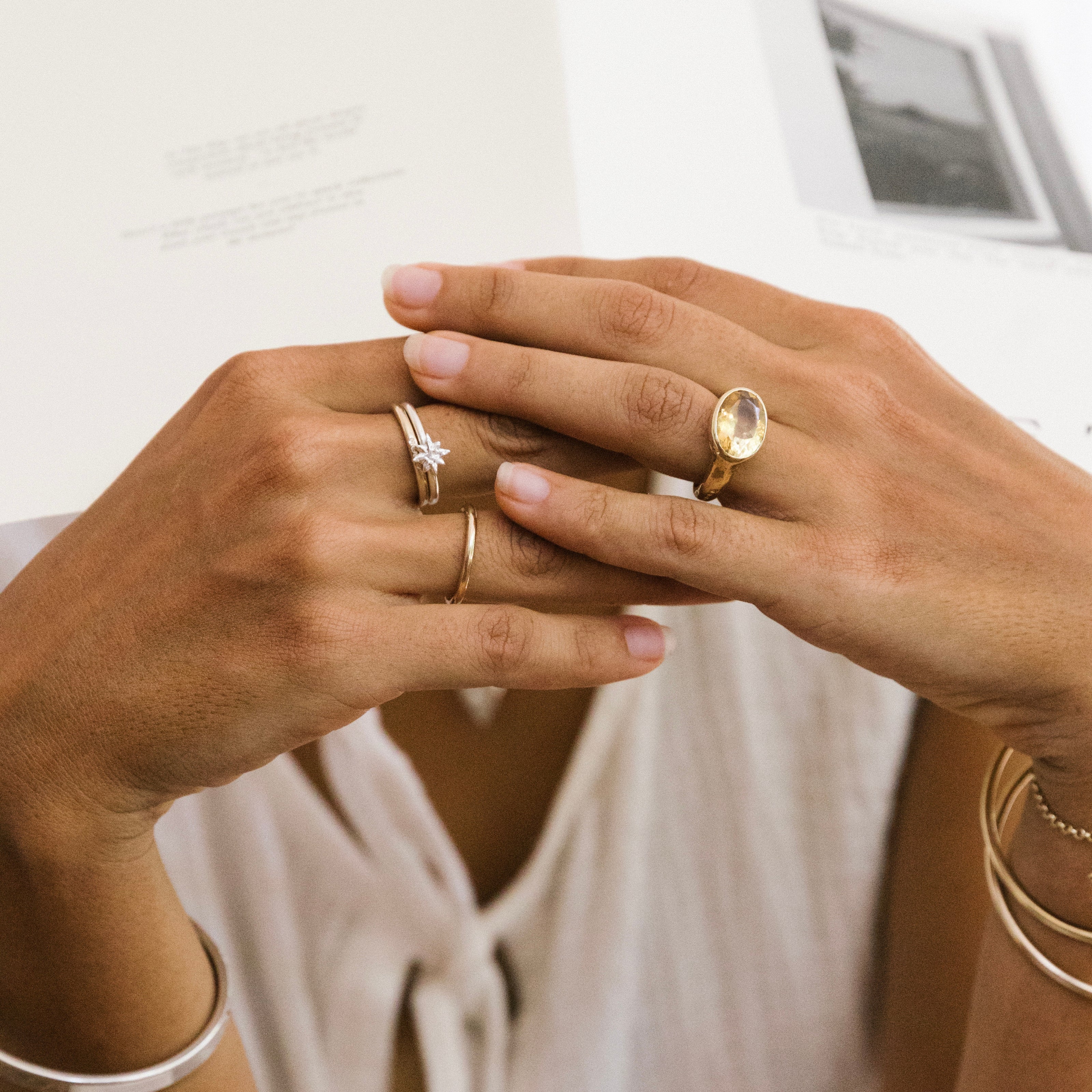 Silver Baby North Star Love Struck Ring