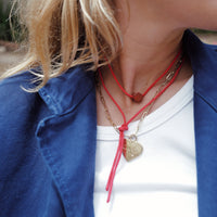 Gold Diamond Midnight Keeper's Heart Trace Chain Necklace