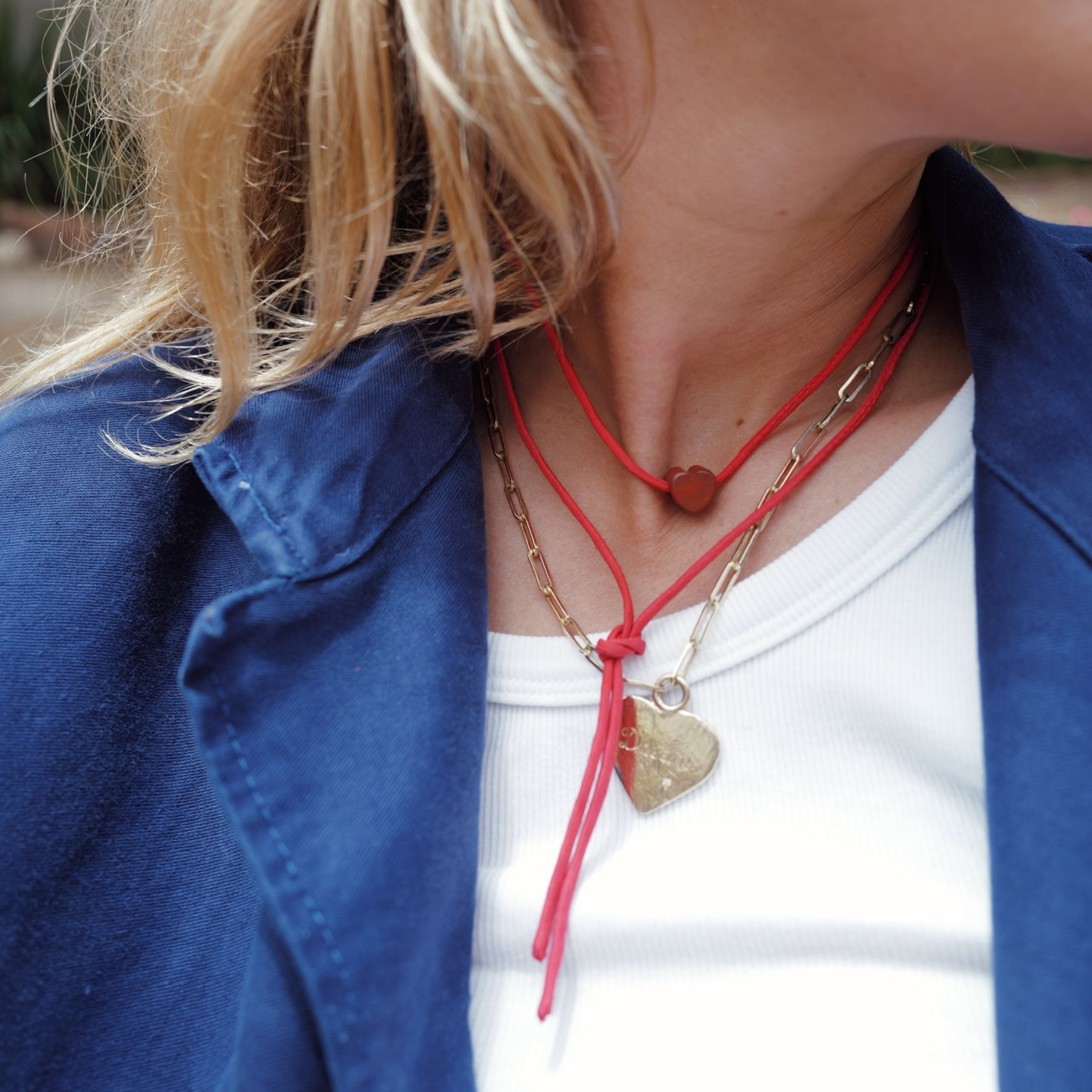 Gold Diamond Midnight Keeper's Heart Trace Chain Necklace