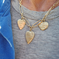 Gold Trio Heart Token Necklace