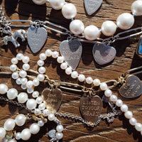 Gold Trio Heart Token Necklace